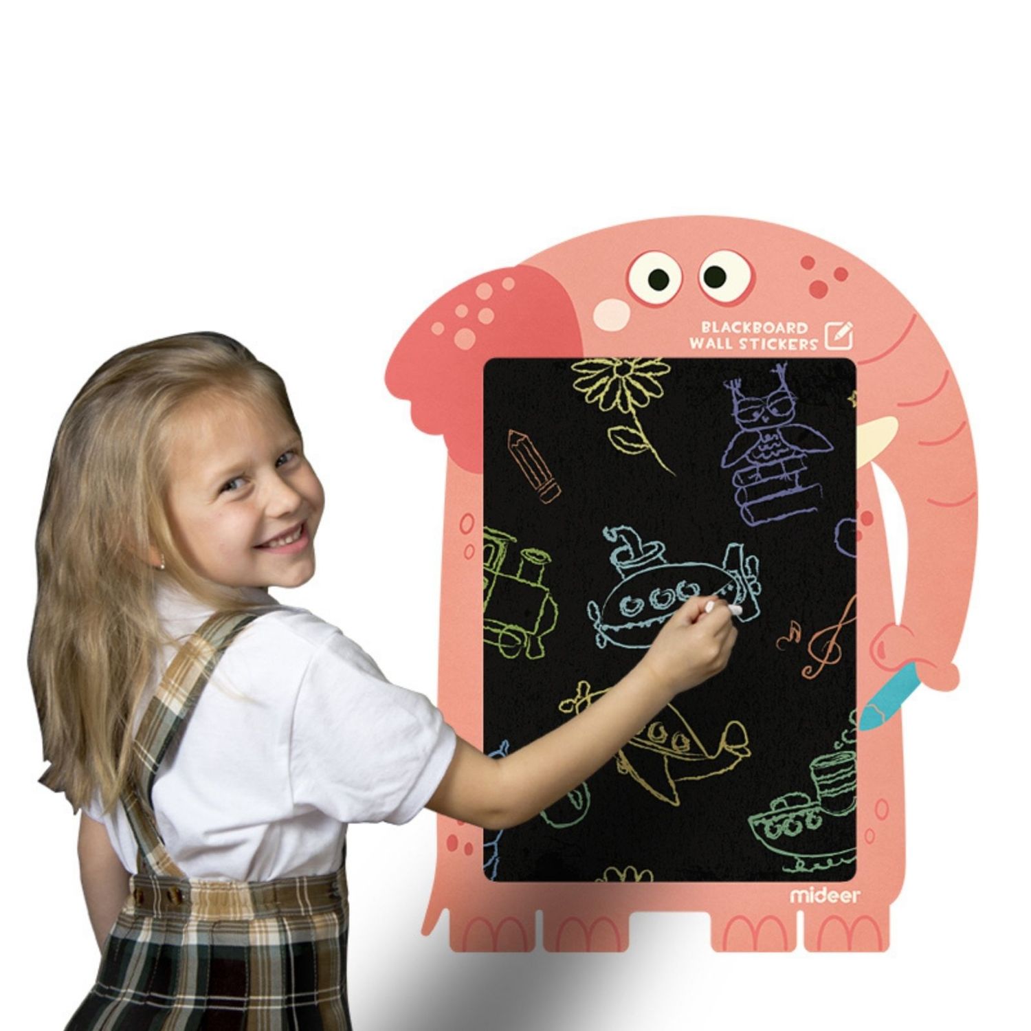 Tabla neagra tip sticker ce poate fi lipita oriunde - Elefant fotografia produsului