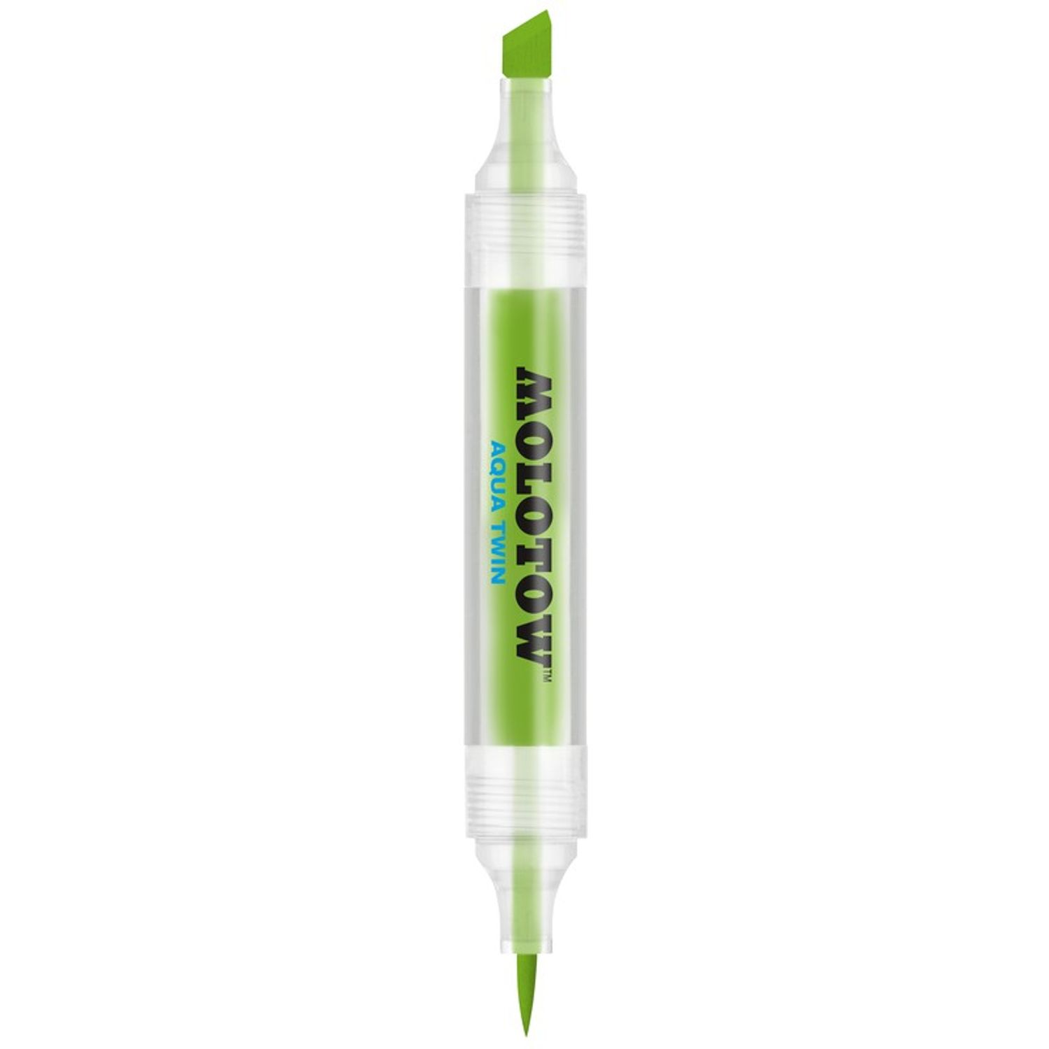 Marker cu varf dublu Molotow Aqua Twin 1mm/2-6mm yellow green fotografia produsului