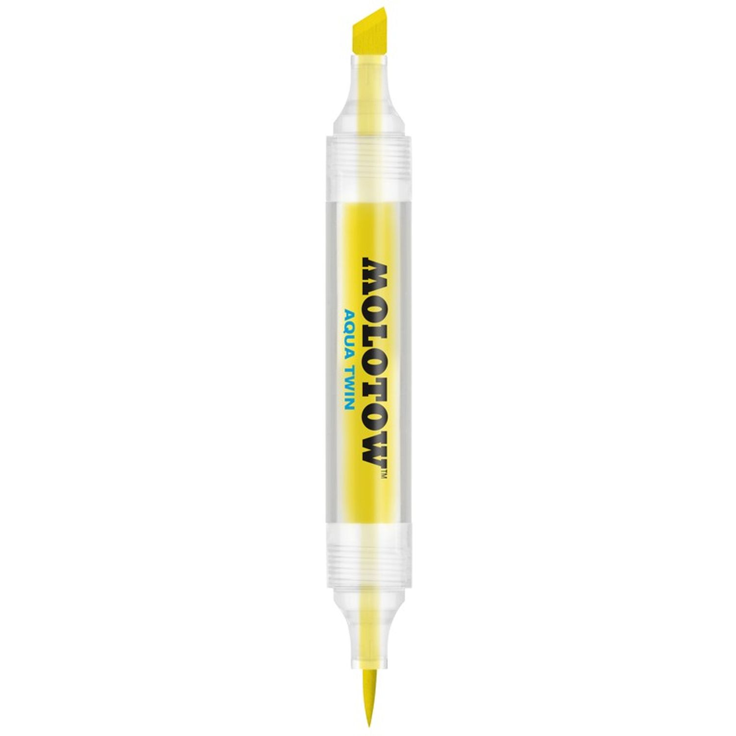 Marker cu varf dublu Molotow Aqua Twin 1mm/2-6mm primary yellow fotografia produsului
