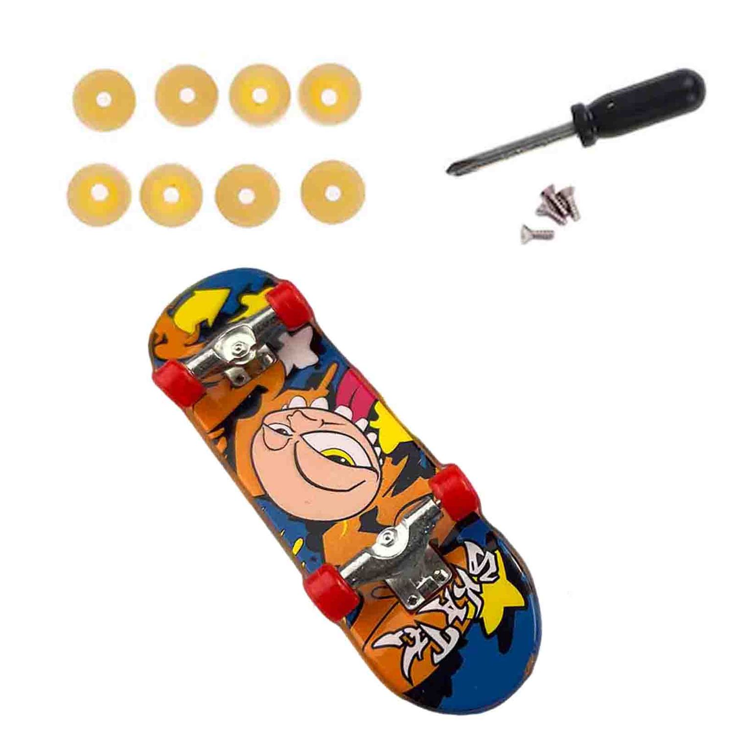 Mini Skateboard pentru degete cu roti de schimb si surubelnita, 9 cm fotografia produsului View 2 L