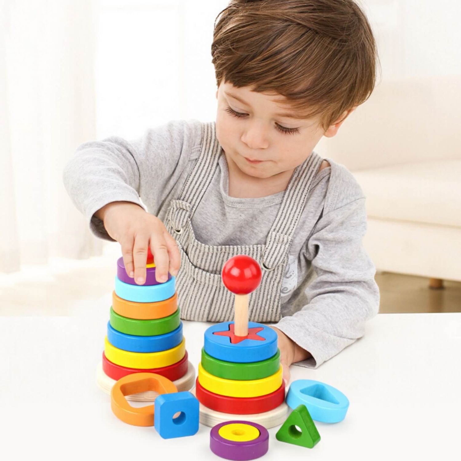 Curcubeu Turn Montessori din lemn fotografia produsului View 2 L
