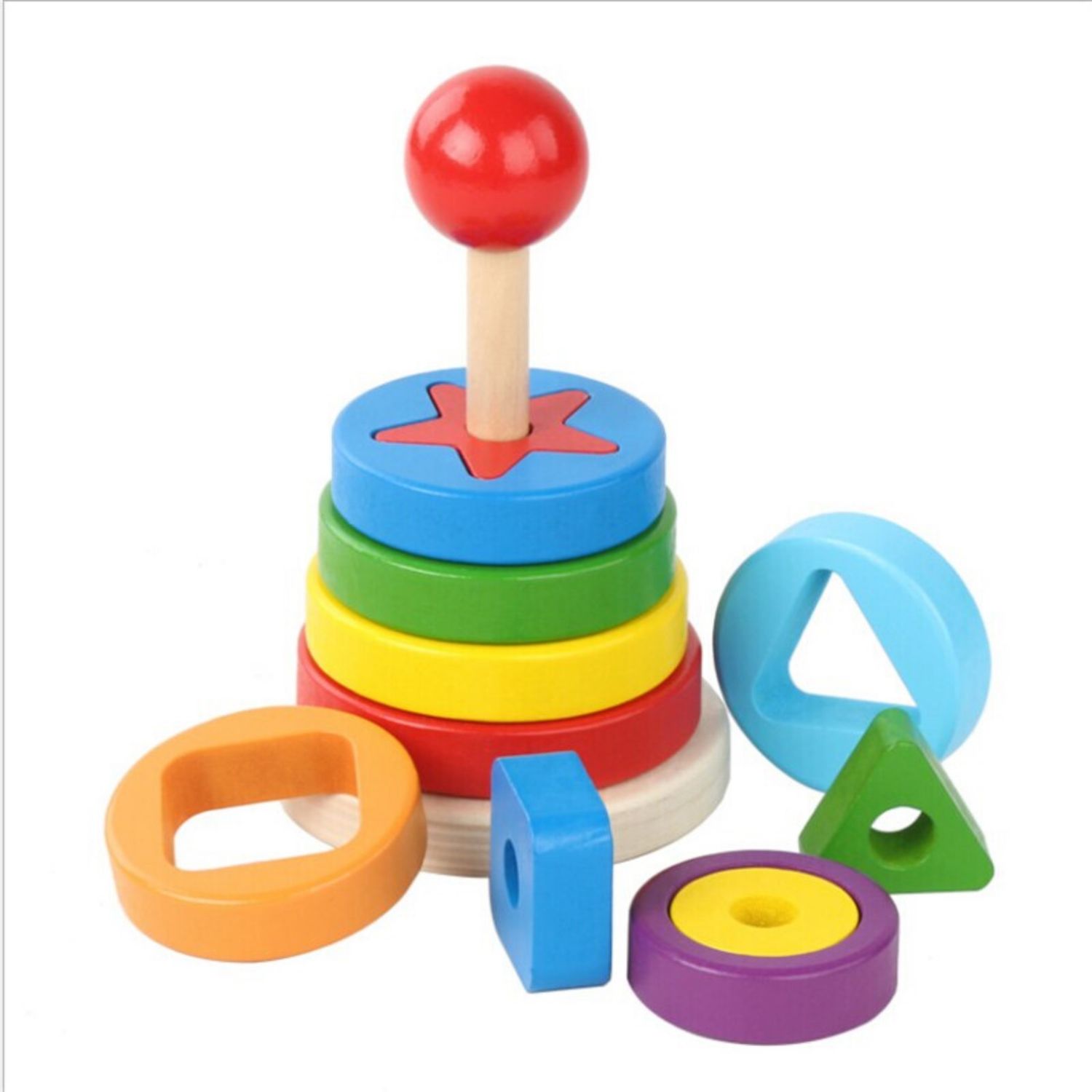 Curcubeu Turn Montessori din lemn fotografia produsului