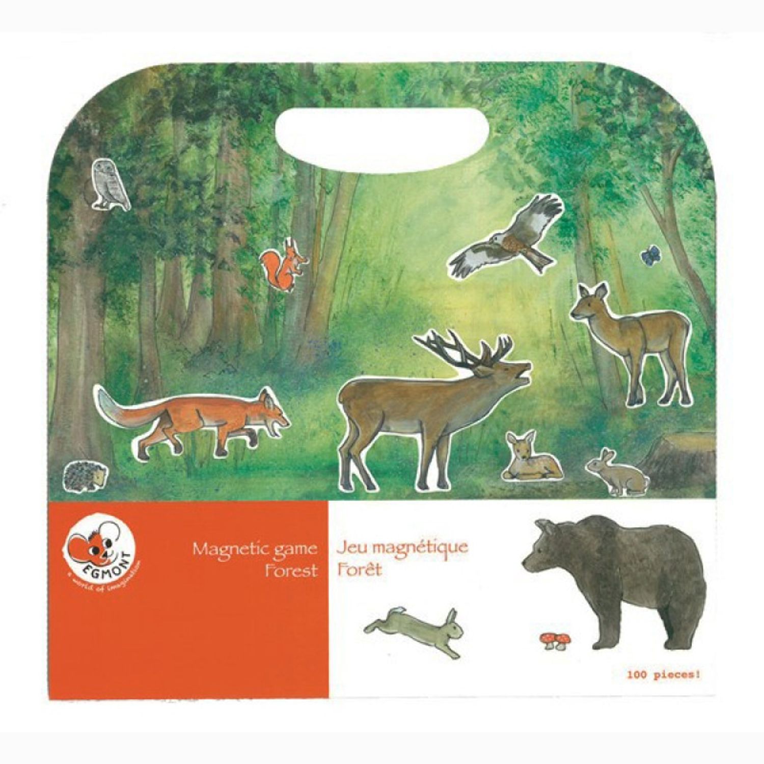 Animale din padure, Set magnetic cu 100 piese, Egmont toys fotografia produsului