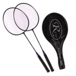 Set 2 Rachete Badminton + Husa, Violet/Negru fotografia produsului