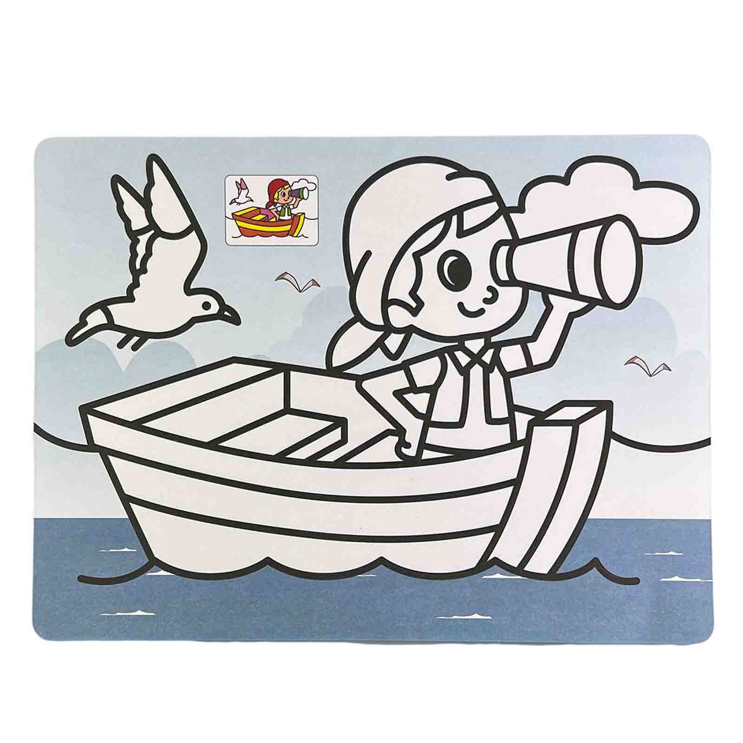 Desene cu nisip colorat, 9 culori, Barca fotografia produsului