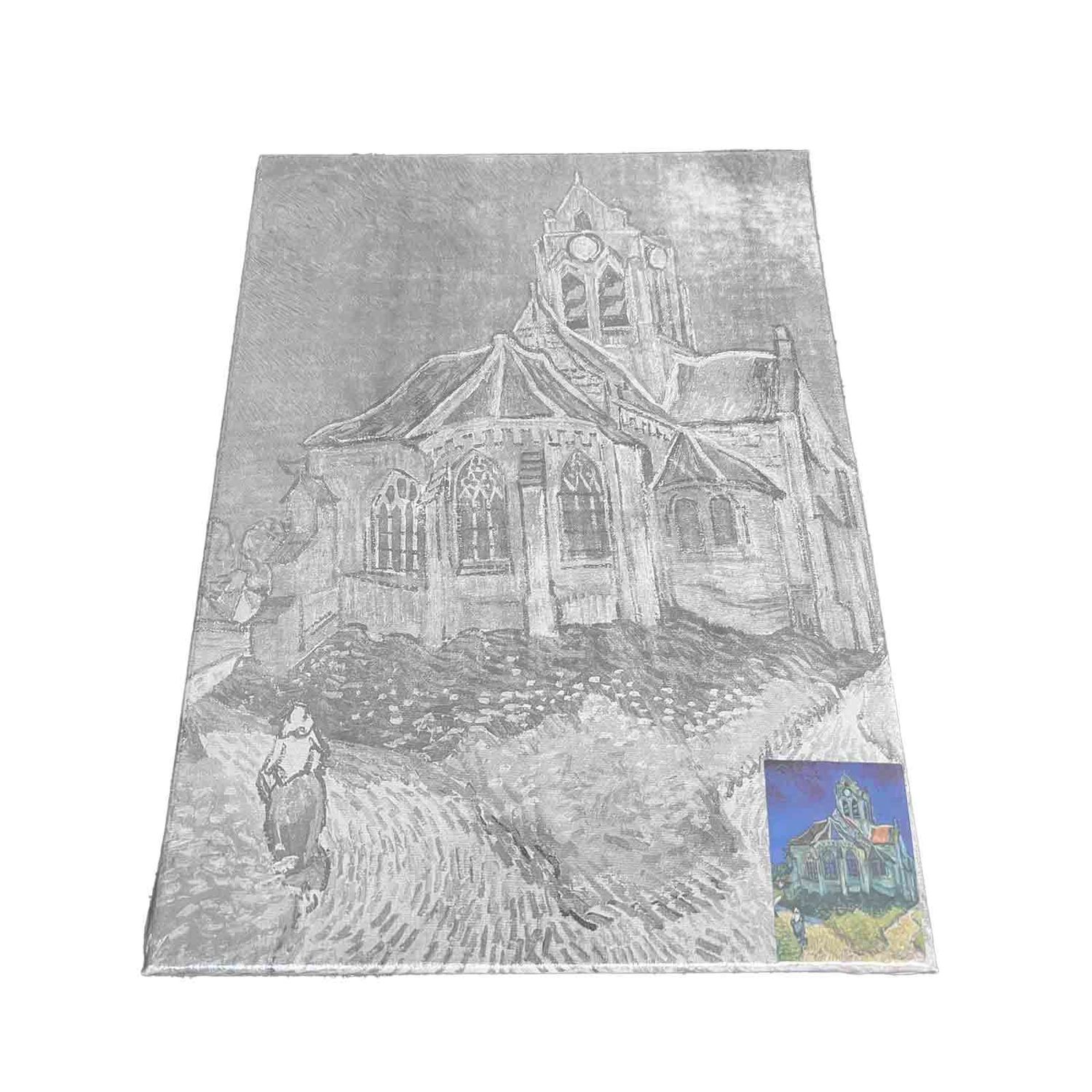 Set de pictura, panza predesenata, paleta si pensule, 30 x 40 cm fotografia produsului