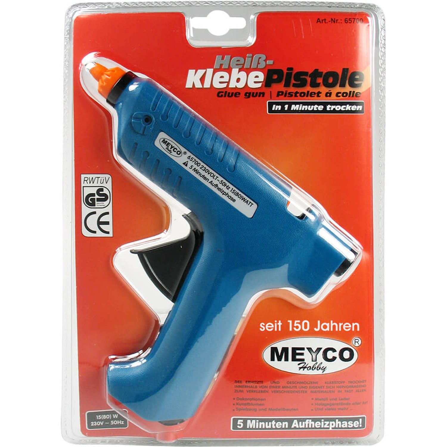 Pistol de lipit, 15-80 W, include 2 cartuse adezive fotografia produsului