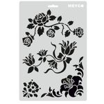 Sablon desen, plastic, flori, A4 fotografia produsului View 2 S