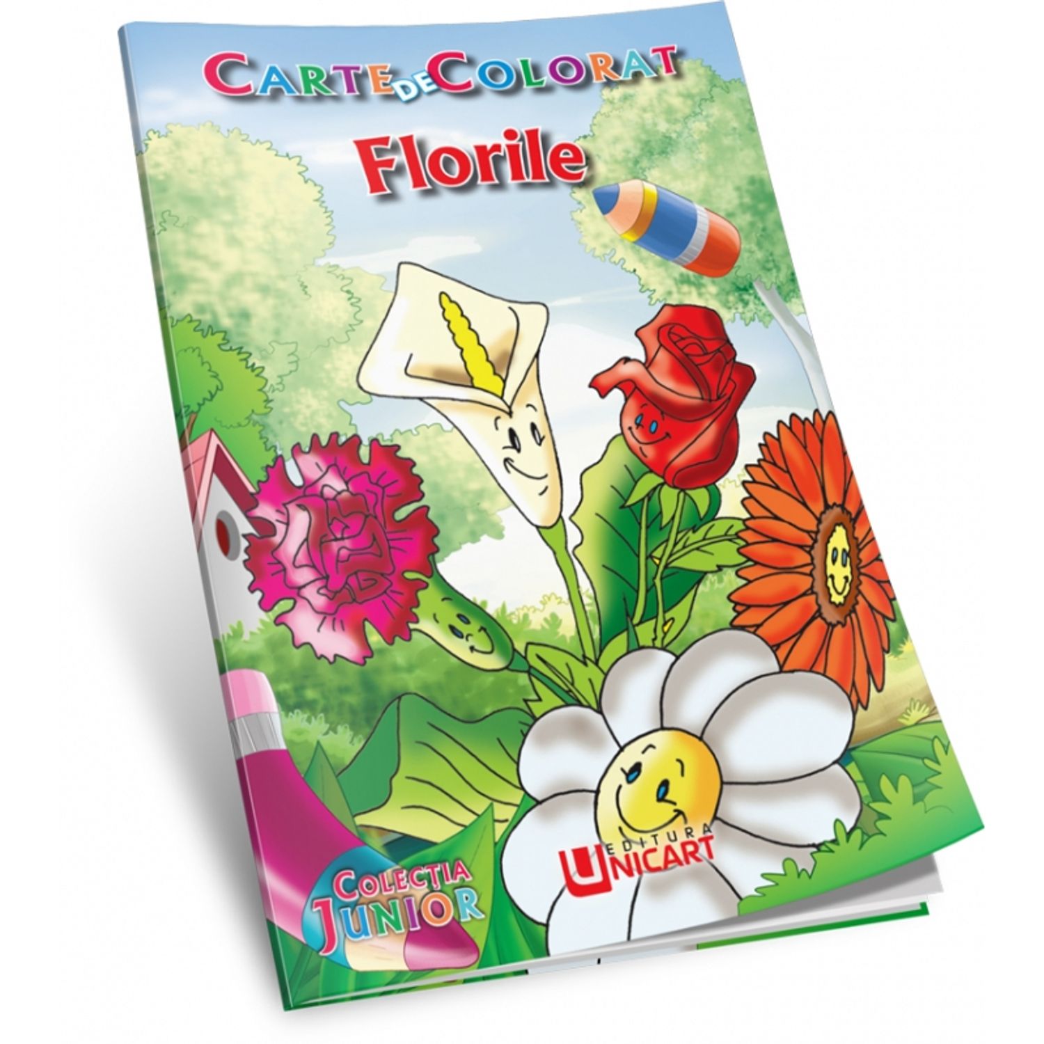 Carte de colorat flori b5 fotografia produsului