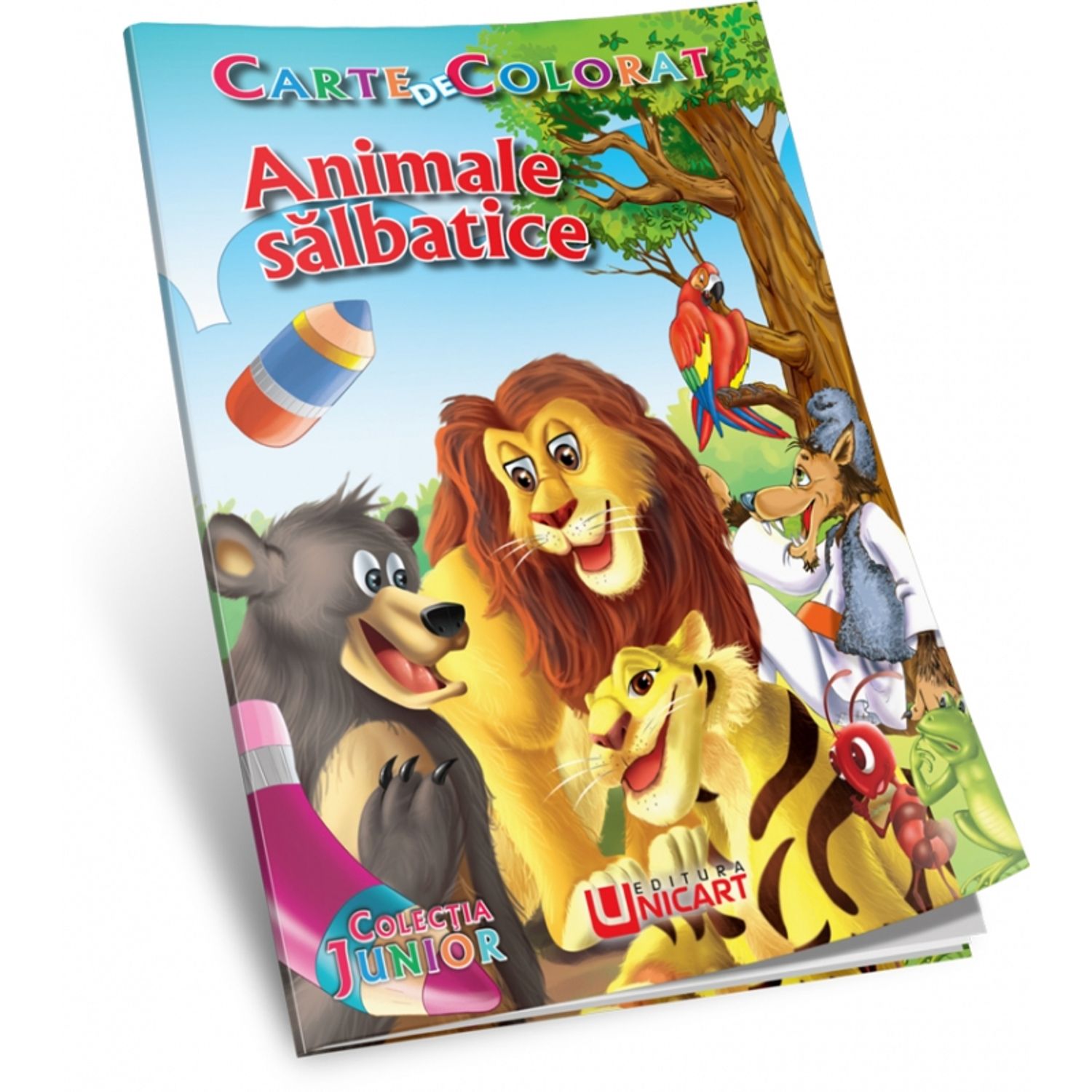 Carte de colorat animale salbatice b5 fotografia produsului