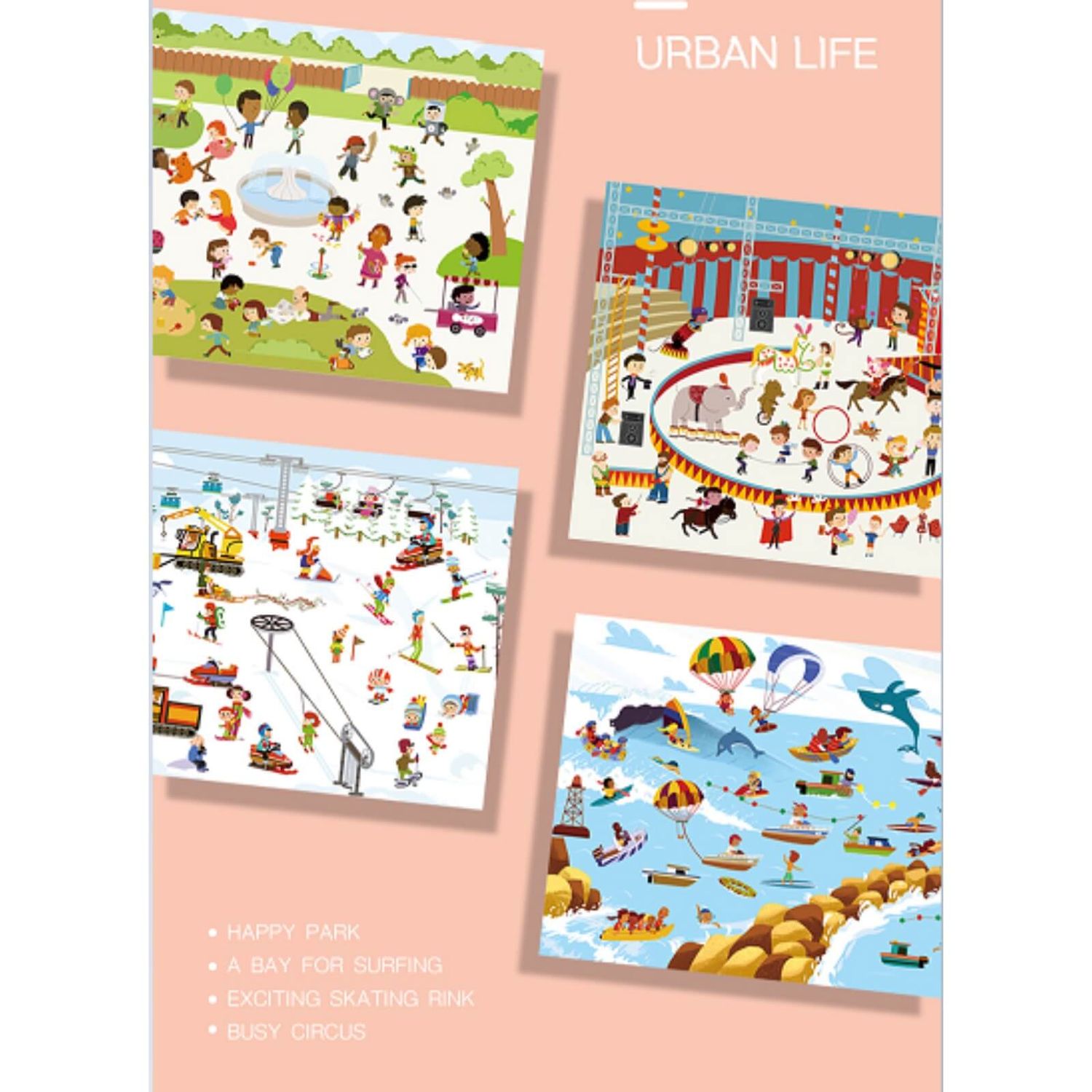 Set Abtibilduri Reutilizabile, Set 170 Autocolante Fun Life fotografia produsului View 2 L