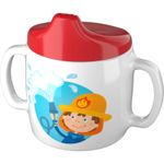 Cana cu cioc dur si manere pentru copii, Sippy Cup Pompieri, Haba fotografia produsului