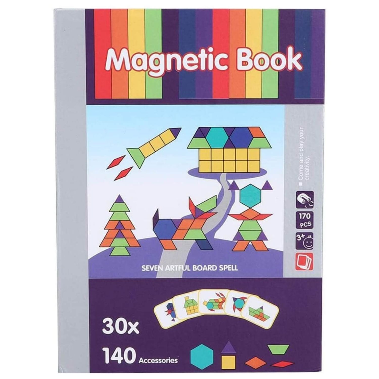 Carte magnetica, Joc Educativ STEM, Tangram fotografia produsului