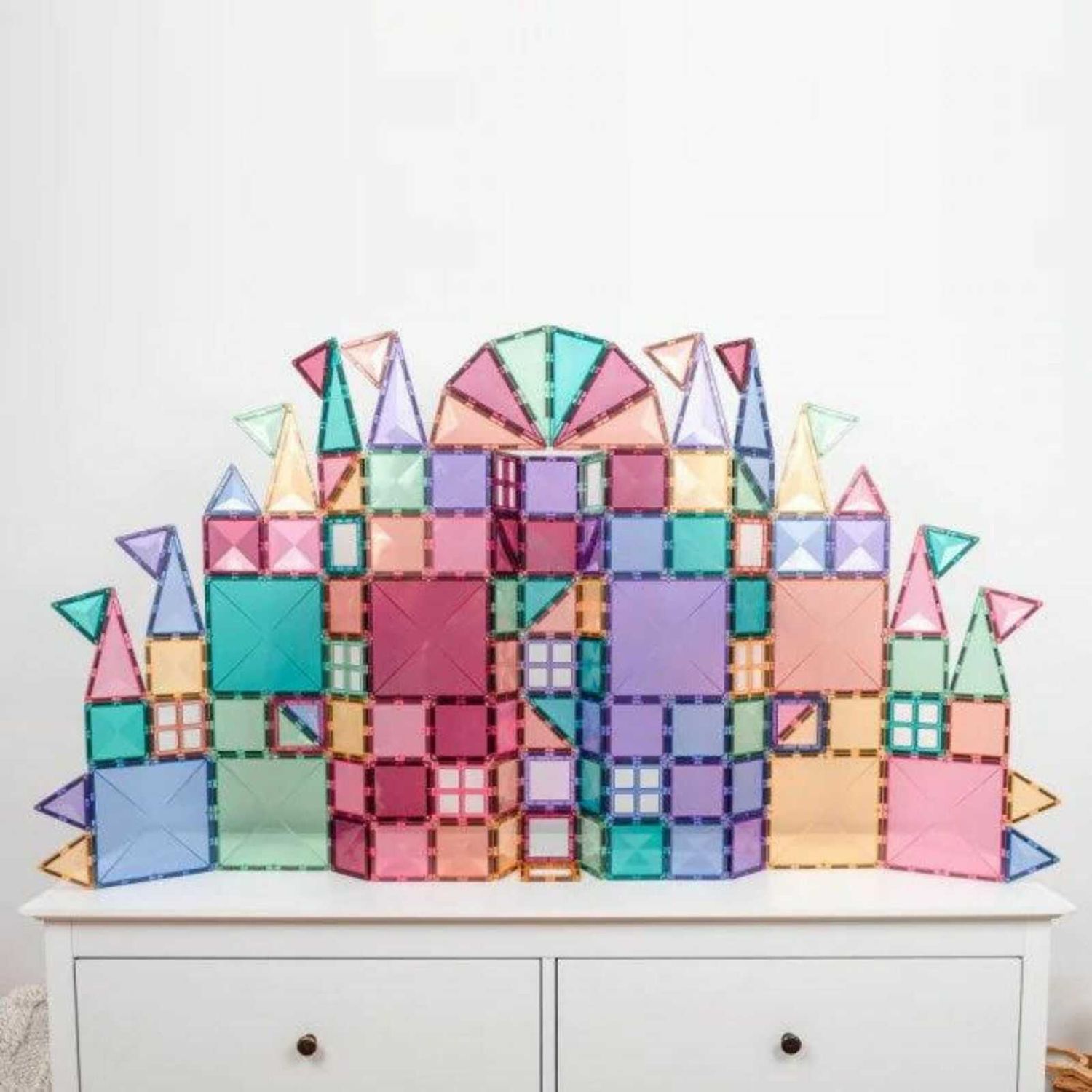 Set de constructie magnetic, 120 piese, pastel, Creative Pack, Connetix Tiles fotografia produsului