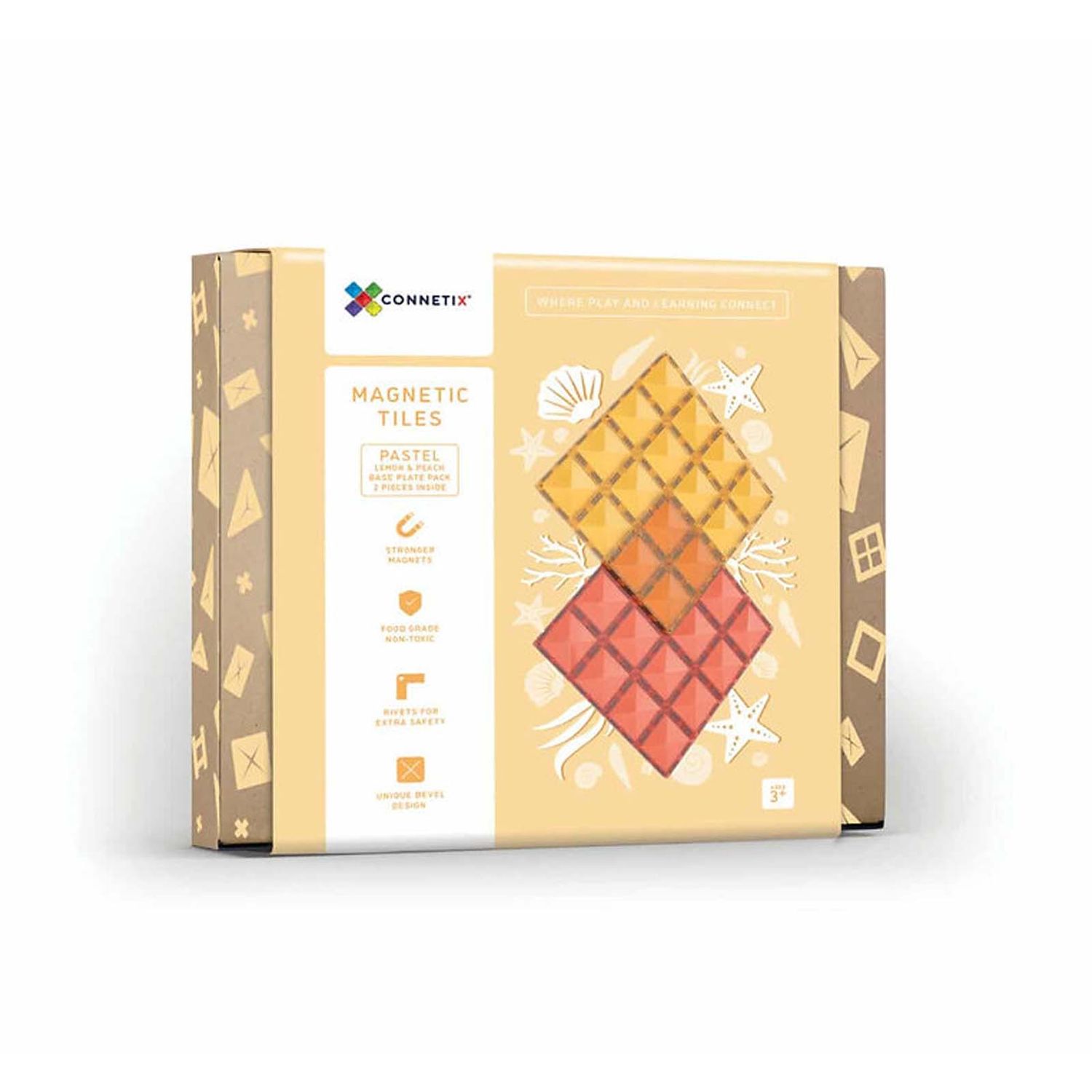 Set de constructie magnetic, 2 piese, forme geometrice, Connetix Base Plate Pack fotografia produsului