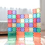 Set de constructie magnetic, 40 piese, forme geometrice, Connetix Rainbow Square Pac fotografia produsului