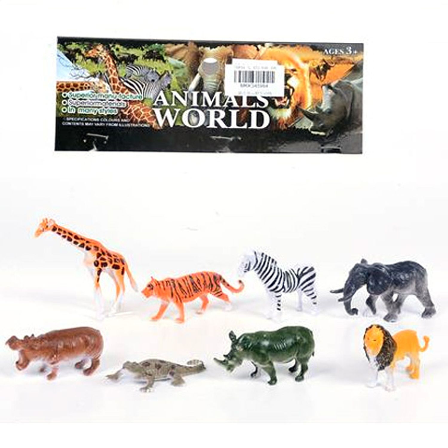Figurine animale salbatice, miniatura, 8 bucati fotografia produsului