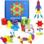 Joc Tangram Educativ cu 155 piese din lemn fotografia produsului