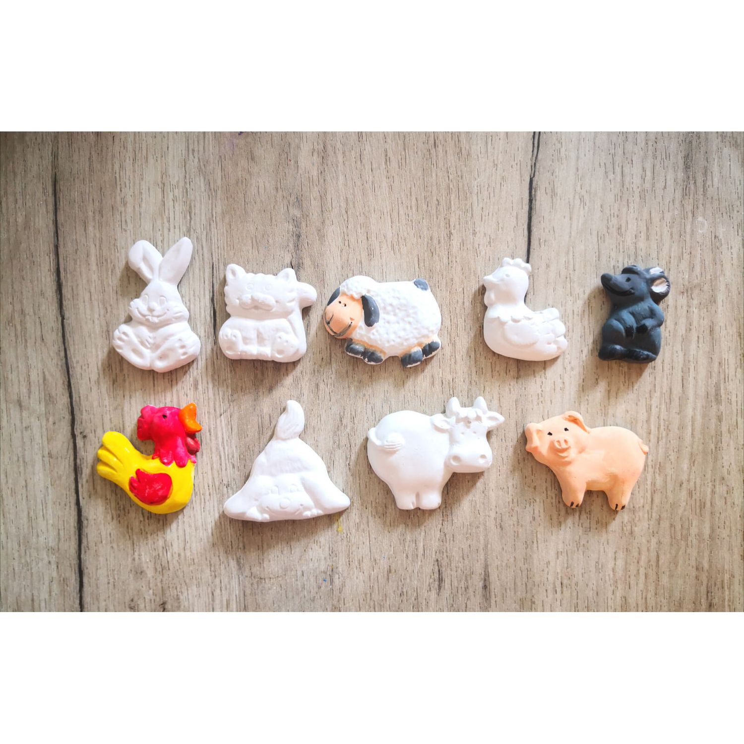 Set figurine de pictat, din ipsos, animale domestice, 9 buc/set fotografia produsului View 2 L