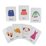 Carduri cognitive pentru copii, set 30 de cartonase educative cu imbracaminte, 3 ani+ fotografia produsului