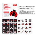 Set 16 carduri stimulare vizuala bebe 3 - 6 luni, cartonase bebelusi cu imagini alb,negru si rosu fotografia produsului
