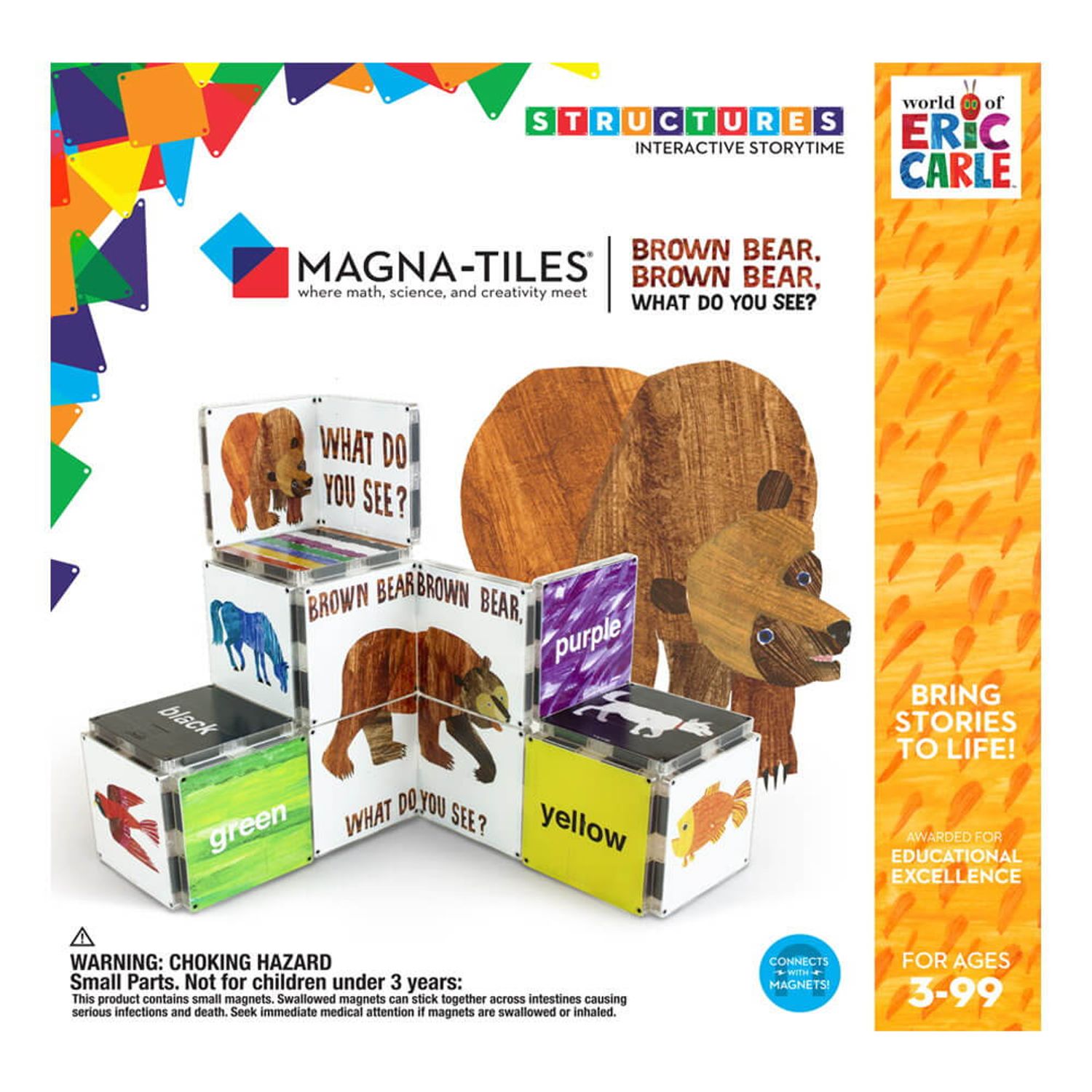 Ursule brun, tu ce vezi? Eric Carle, Magna-Tiles Structures fotografia produsului