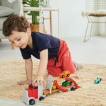 Camion cu masinute si platforma, Jucarie din Lemn fotografia produsului View 2 S
