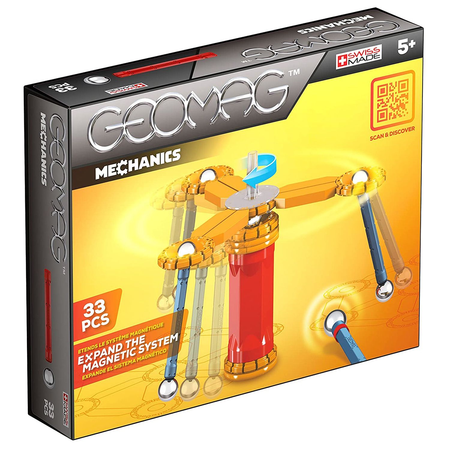 Joc de Constructie STEM Geomag Mechanics - 33 piese fotografia produsului