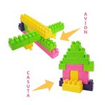 Set 200 cuburi de construit din plastic, cu Ghiozdan, multicolore fotografia produsului View 2 S