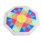 Octagon curcubeu - mozaic joc puzzle din lemn fotografia produsului