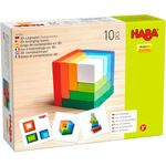 Joc de construit din lemn, Cub 3D Curcubeu, Haba fotografia produsului