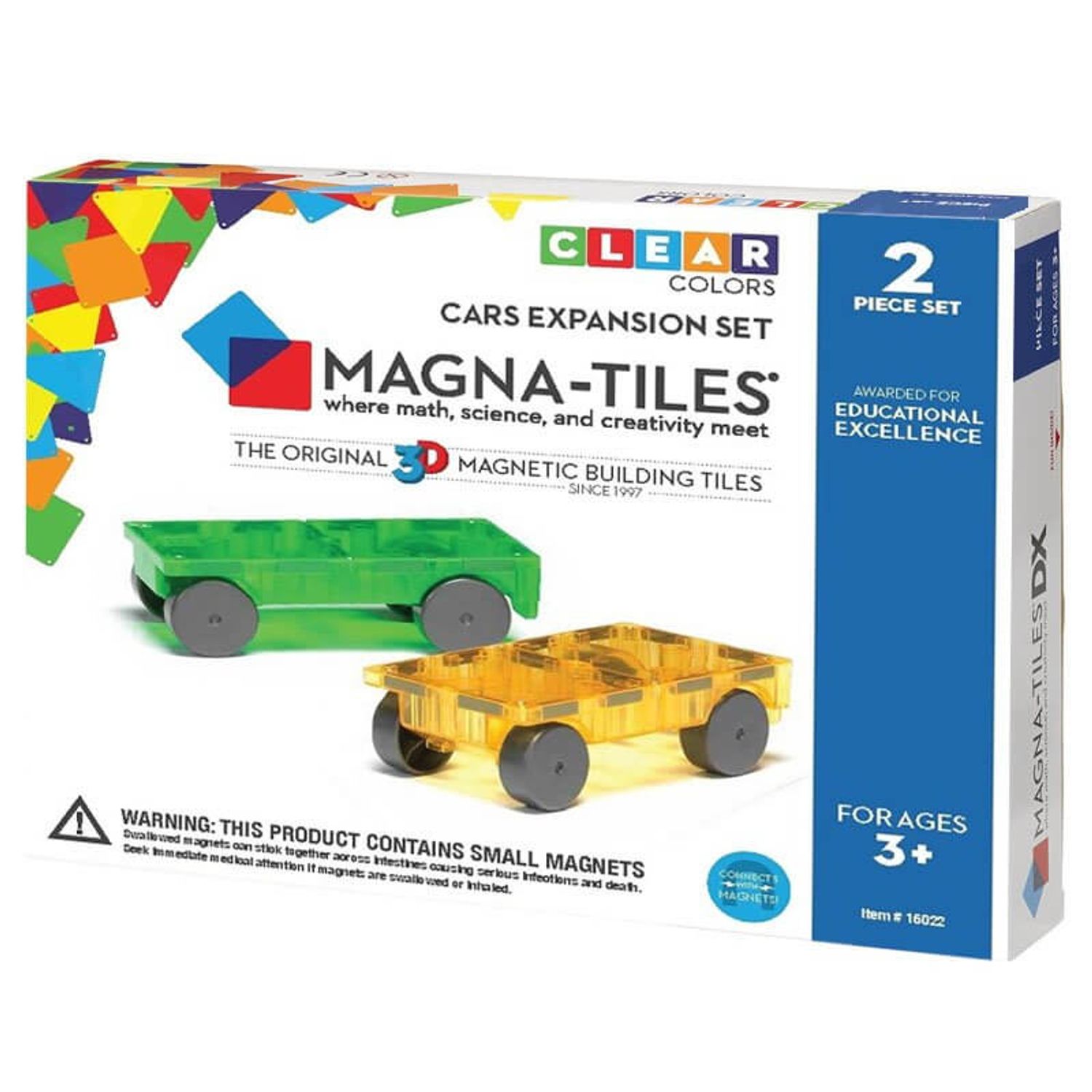 Magna-Tiles Extensie 2 masinute magnetice fotografia produsului
