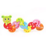 Puzzle din lemn, 3D, Invata cifrele, Omida fotografia produsului View 2 S
