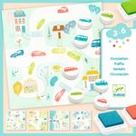 Set creativ cu stampile, Trafic, Djeco fotografia produsului