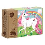 Puzzle copii cu Unicorn si Curcubeu, 104 piese, Rainbow fotografia produsului