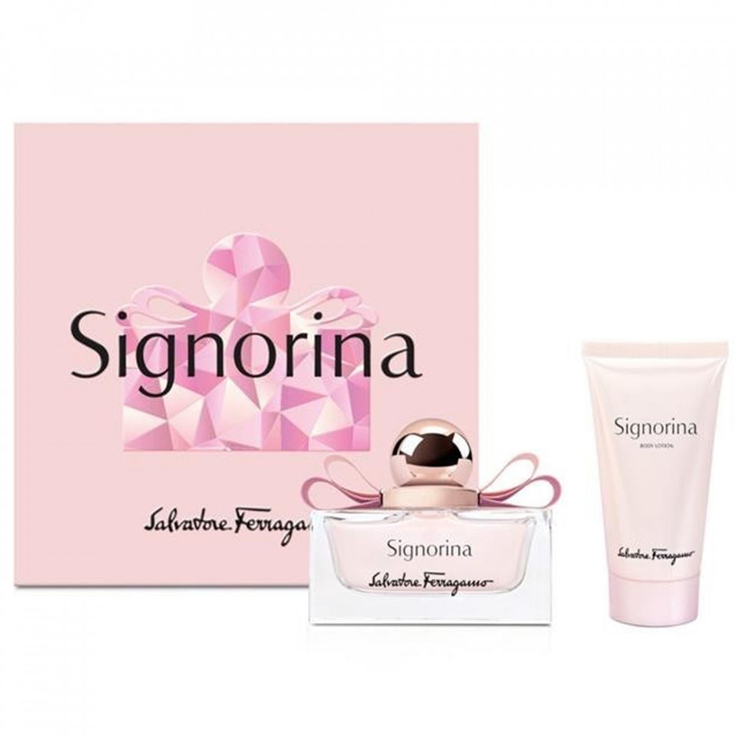 Set cadou Salvatore Ferragamo Signorina, 30 ml Apa de Parfum + 50 ml Lotiune de corp fotografia produsului