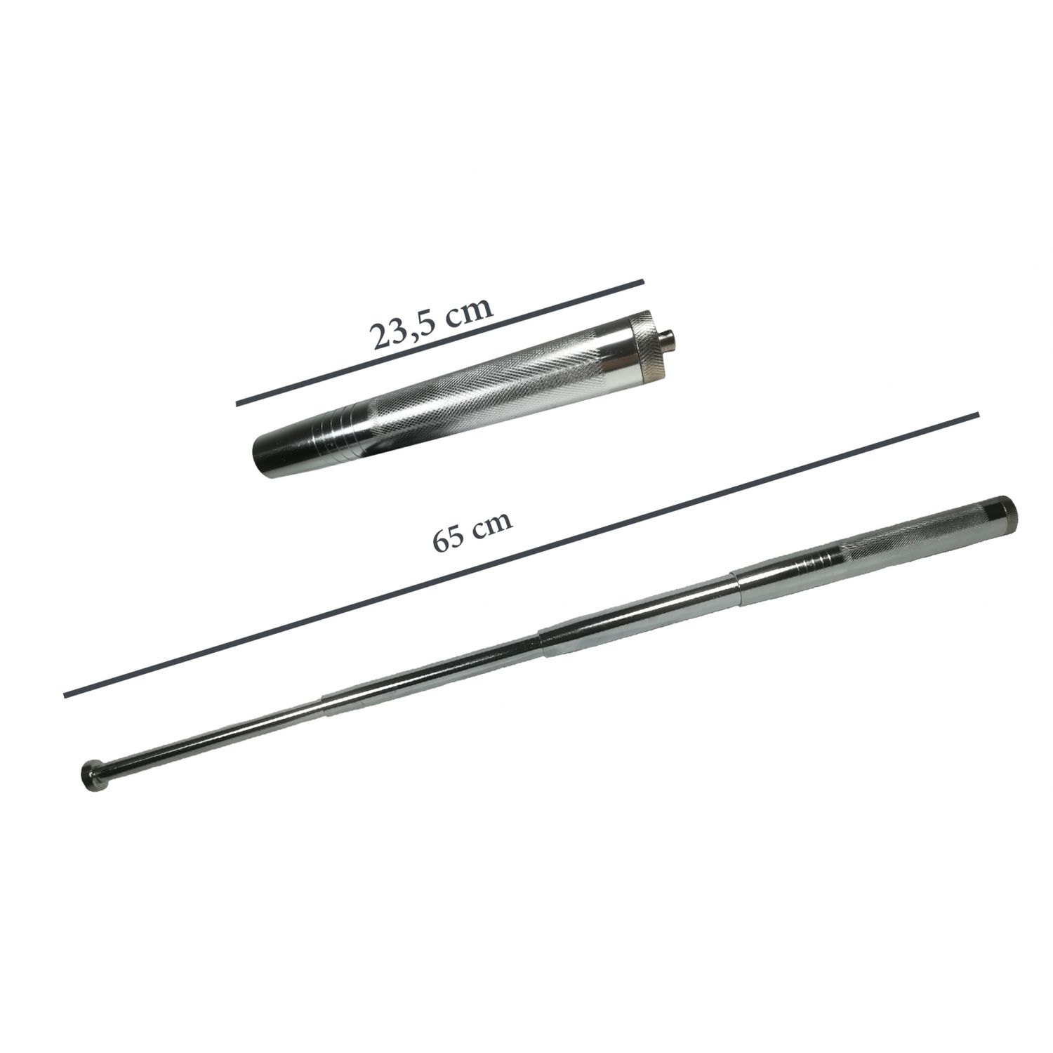 Set baston telescopic din otel, argintiu, 64 cm + pumnal craniu fotografia produsului View 6 L