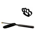 Set baston telescopic flexibil negru 47 cm +  box negru 0.5 cm grosime fotografia produsului