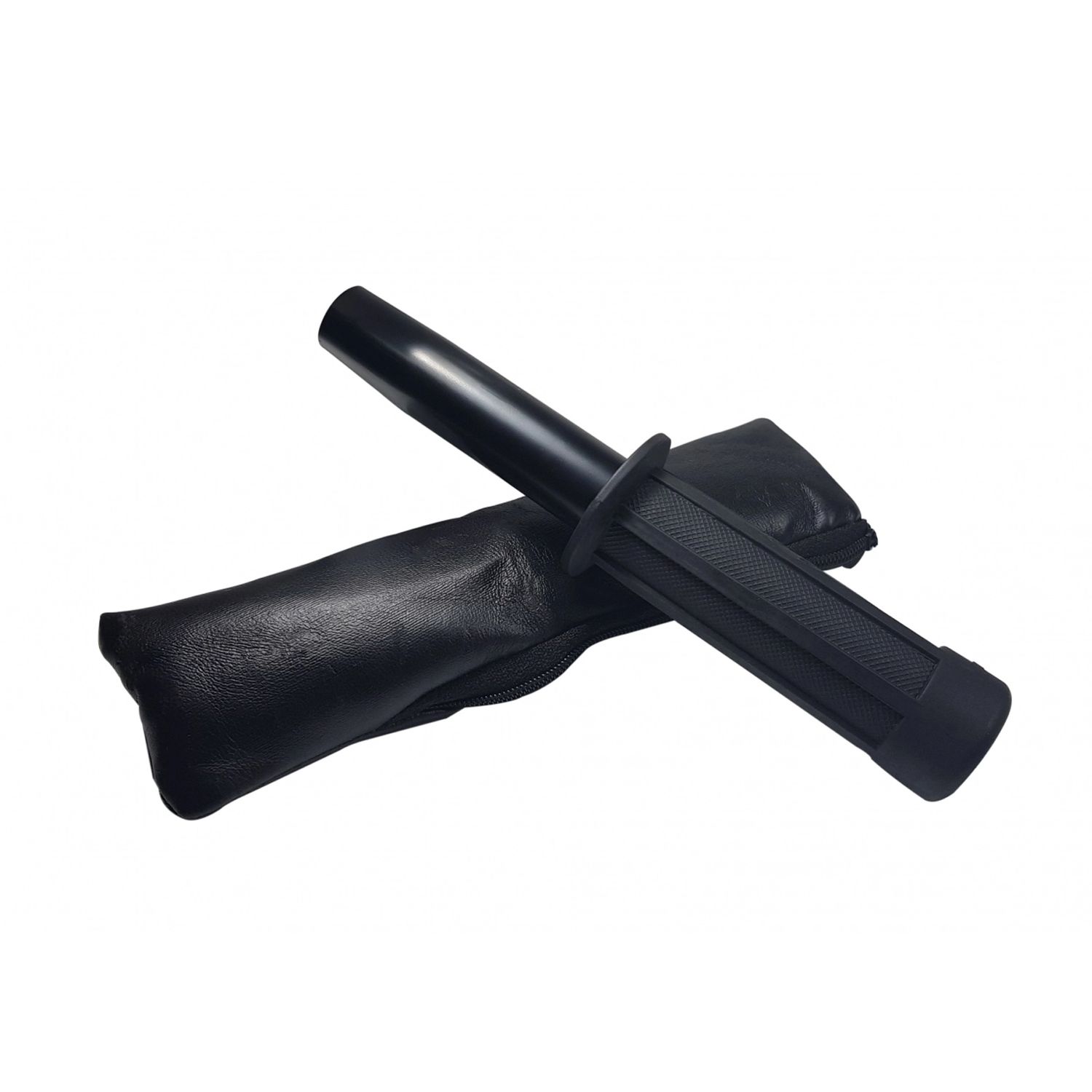 Baston telescopic flexibil maner cauciuc, 47 cm, negru fotografia produsului View 3 L