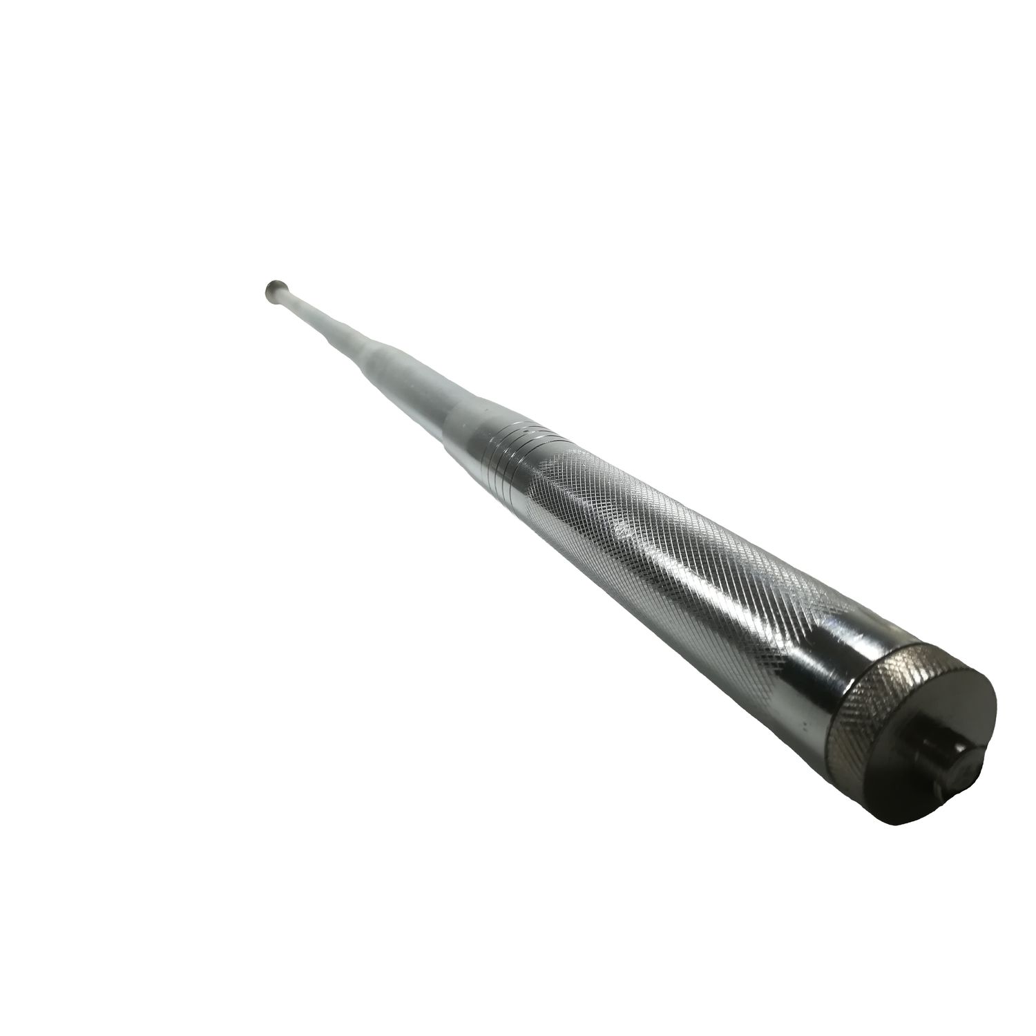 Baston telescopic 65 cm, argintiu, 4 sectiuni, cadou spray NATO 60 ml fotografia produsului View 6 L
