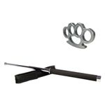 Set baston telescopic 65 cm argintiu + box argintiu 1 cm grosime fotografia produsului