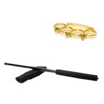 Set baston telescopic negru 64 cm + box craniu auriu fotografia produsului