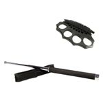 Set baston telescopic 65 cm argintiu + box negru model 2017 fotografia produsului