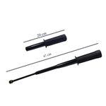 Baston telescopic flexibil maner cauciuc, 47 cm, negru fotografia produsului View 2 S