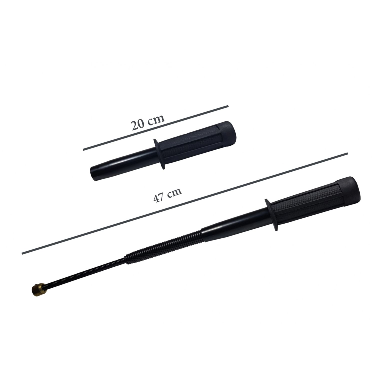 Baston telescopic flexibil maner cauciuc, 47 cm, negru fotografia produsului View 2 L