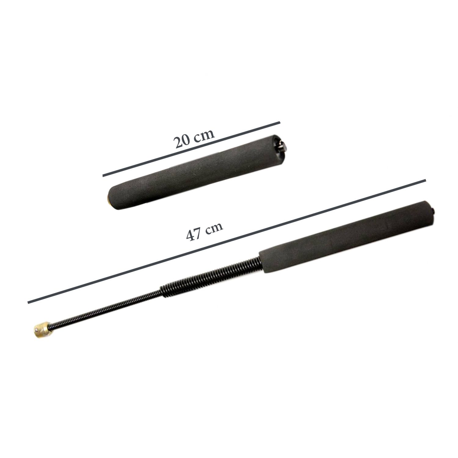 Set baston telescopic flexibil negru 47 cm +  pumnal/box crani fotografia produsului View 4 L