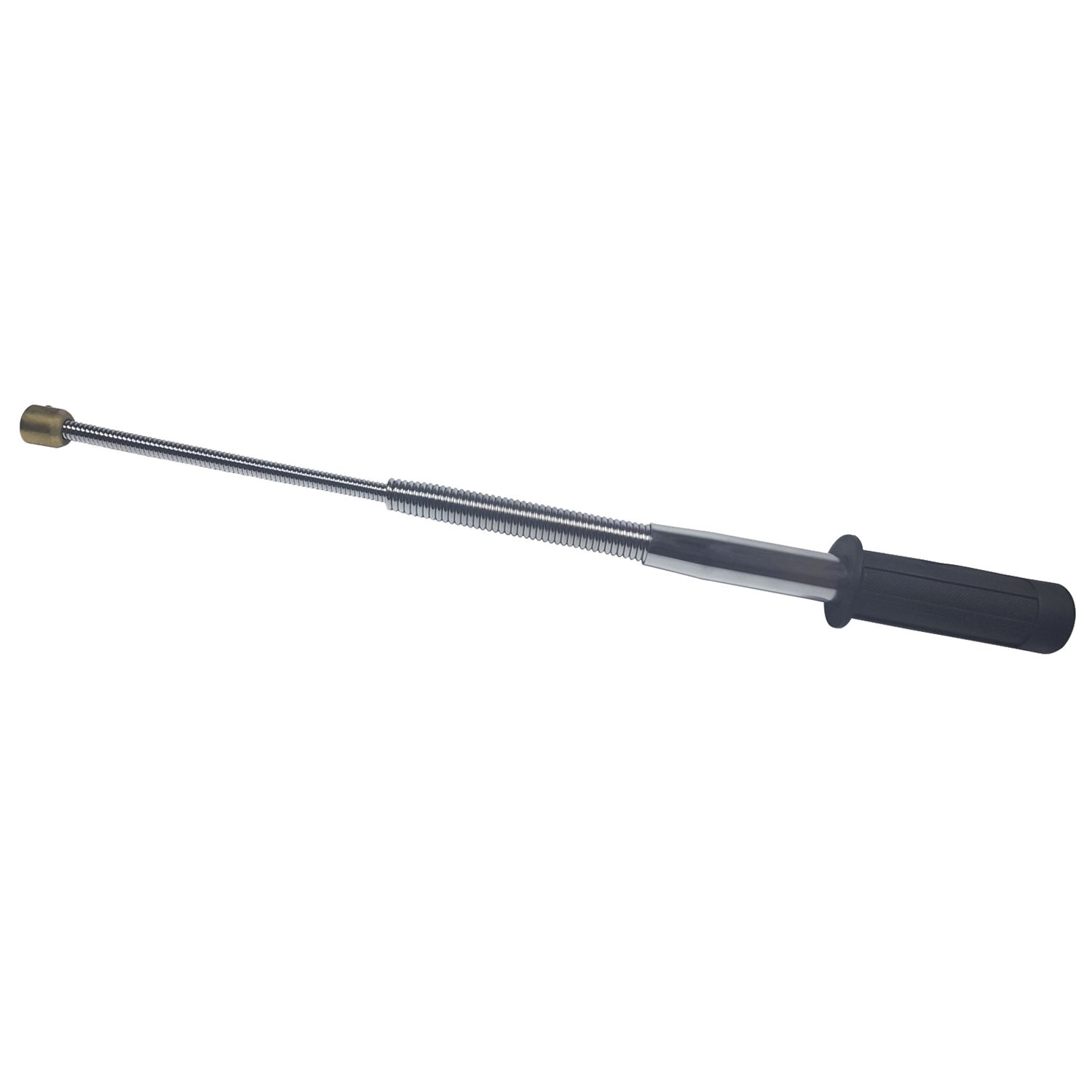 Baston telescopic flexibil maner cauciuc, 47 cm, argintiu fotografia produsului View 2 L