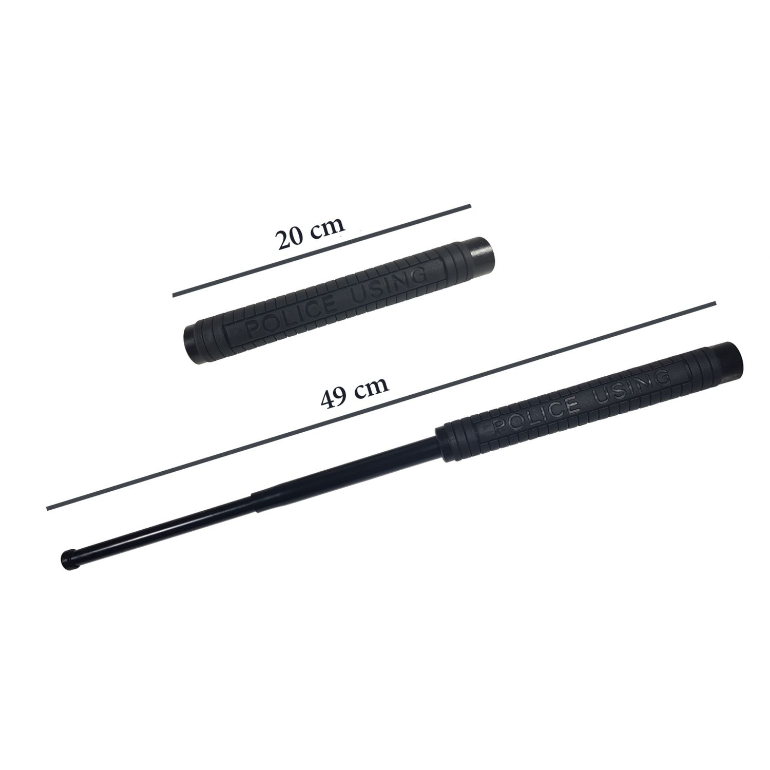 Set baston telescopic Police, 49 cm + pumnal craniu fotografia produsului View 3 L