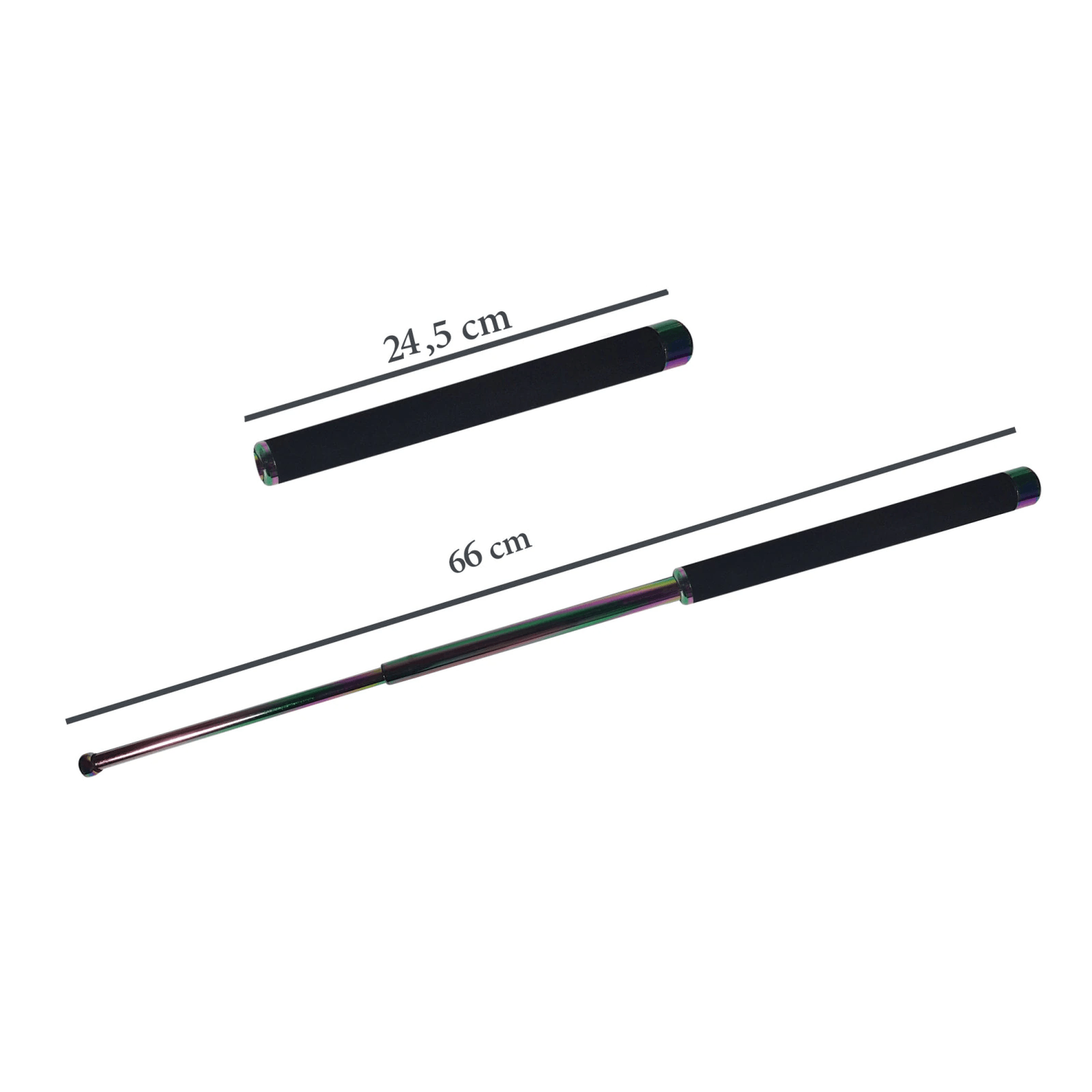 Baston telescopic 66 cm fade - rainbow - curcubeu fotografia produsului View 2 L