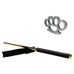 Set baston telescopic 65 cm auriu + box argintiu 1 cm grosime fotografia produsului